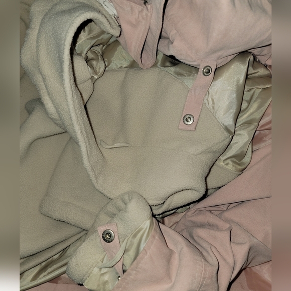 London Fog size XL pink hooded heavy coat that transitions into lighter jacket - Picture 7 of 10